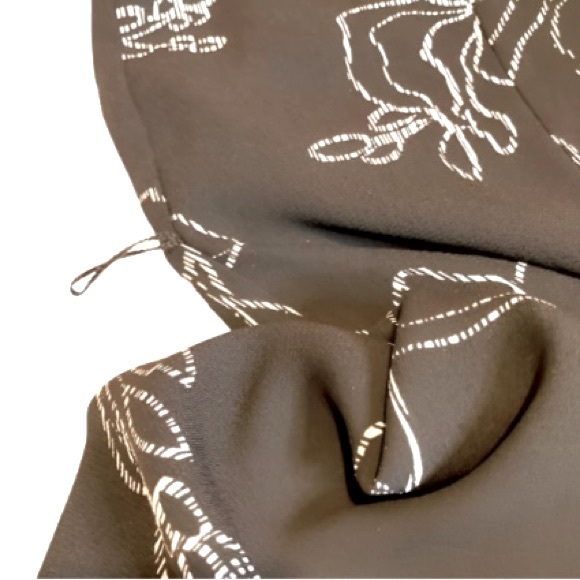 Apt. 9 Black & White Floral Pattern Long Sleeve Button Shirtdress - Size XL - Picture 6 of 9